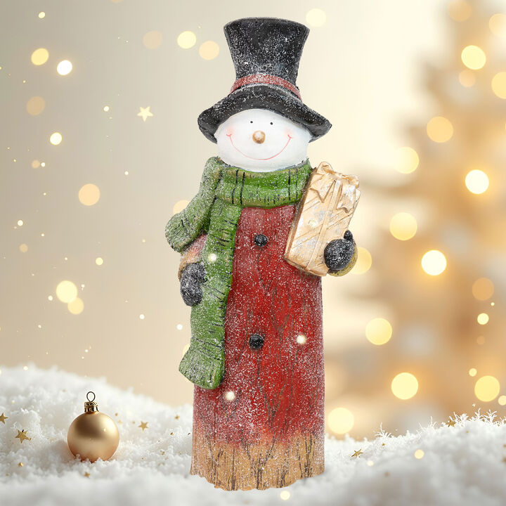 Sunnydaze Classic Frosty Indoor Pre-Lit LED Christmas Statue - 23.5 in