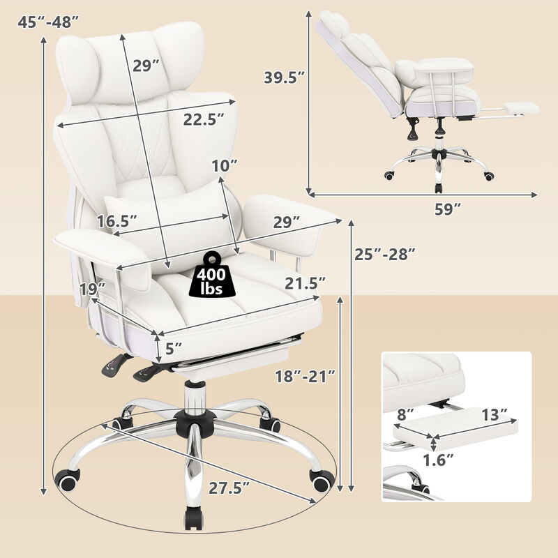 PU Leather Home Office Chair With High Back Executive Chair
