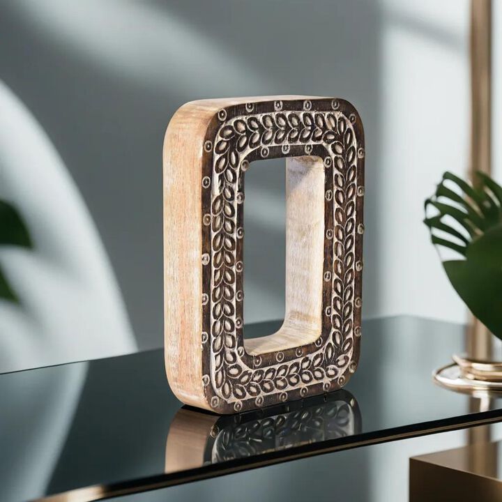 Vintage Natural Handmade Eco-Friendly "0" Numeric Number For Wall Mount & Table Top Décor