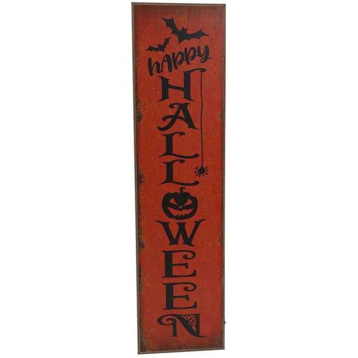 Haunted Hill Farm HAPPY HALLOWEEN 45 Porch Leaner with LED