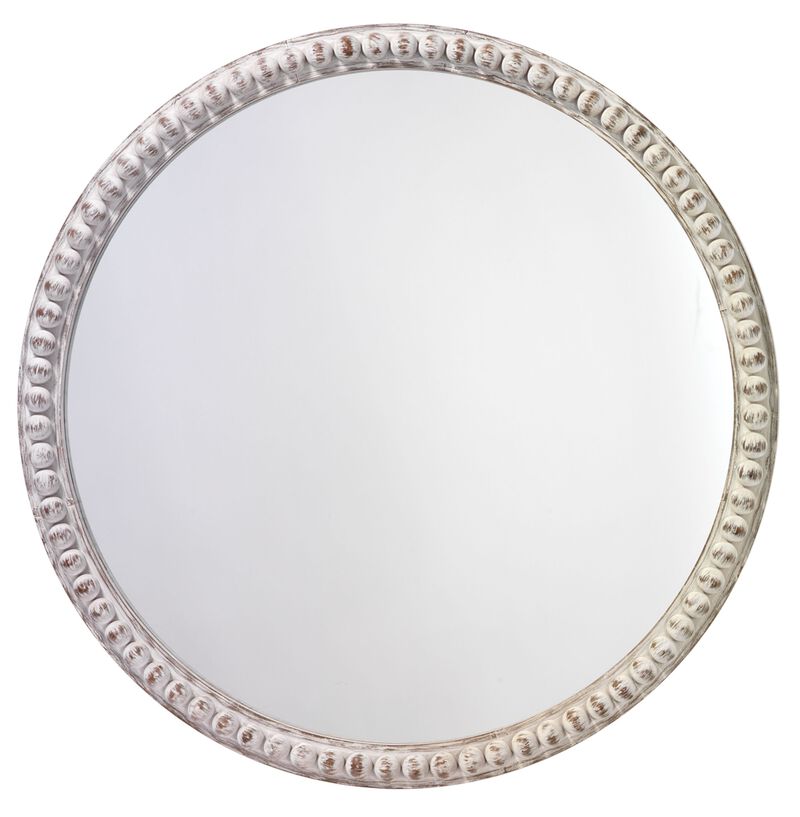 Audrey Beaded Wood Mirror