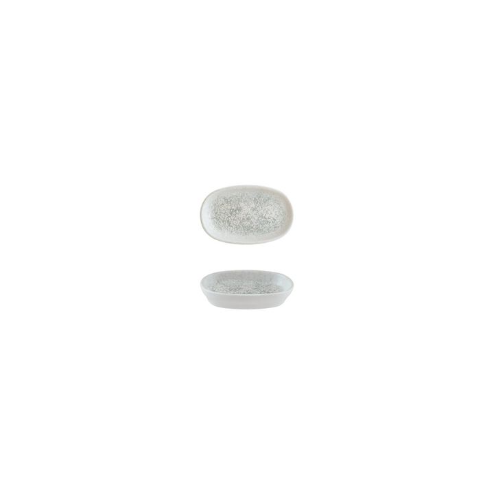 Luna Ocean 4" x 2.5" x h:0.75" Oval Decorated Porcelain Platter (Set of 4)