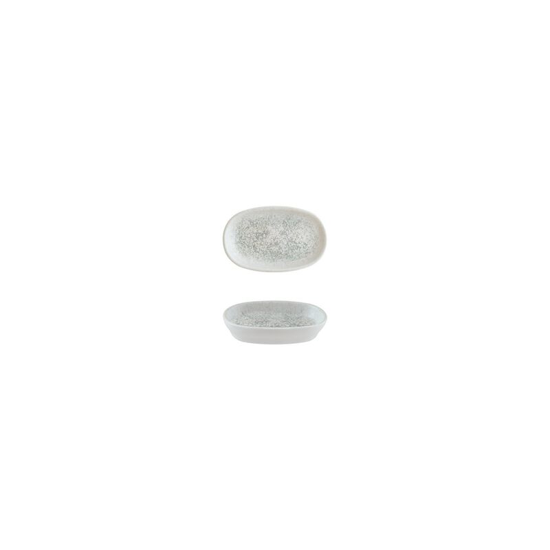 Luna Ocean 4" x 2.5" x h:0.75" Oval Decorated Porcelain Platter (Set of 4)
