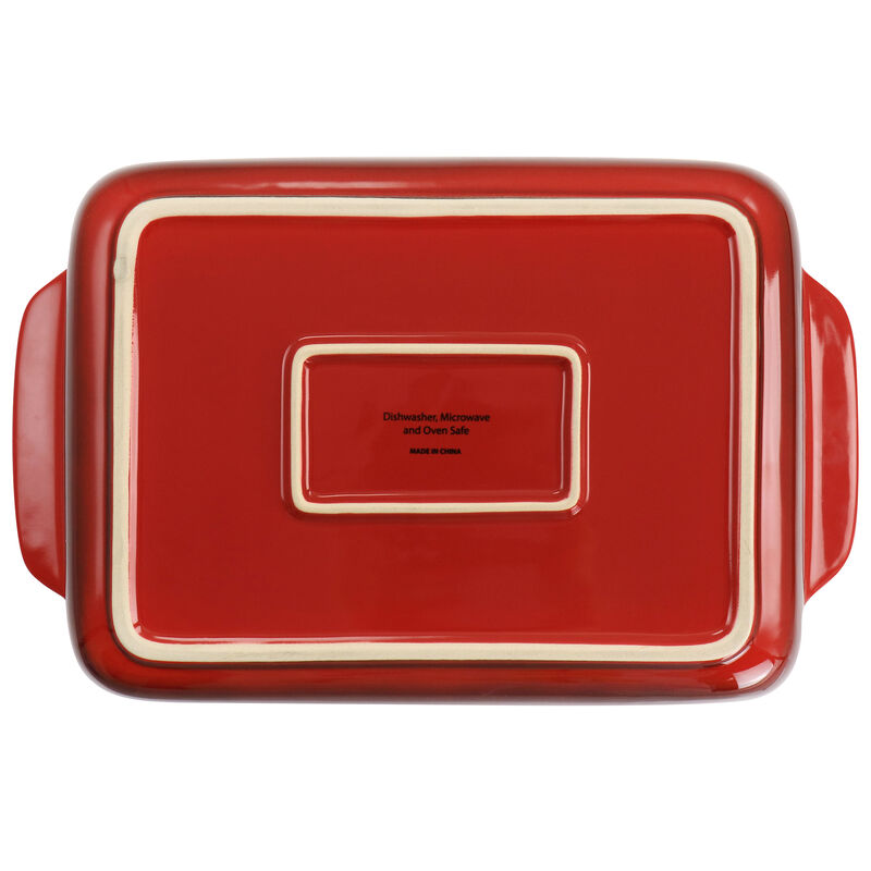 Crock Pot Artisan 2 Piece Stoneware Bake Pans in Gradient Red