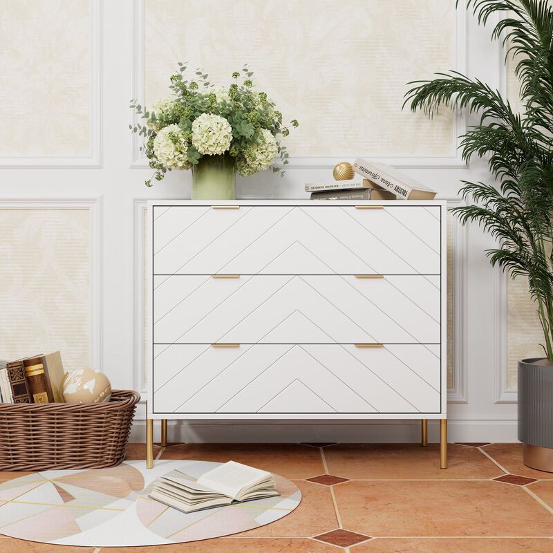 3-Drawer Dresser Chest Cabinet