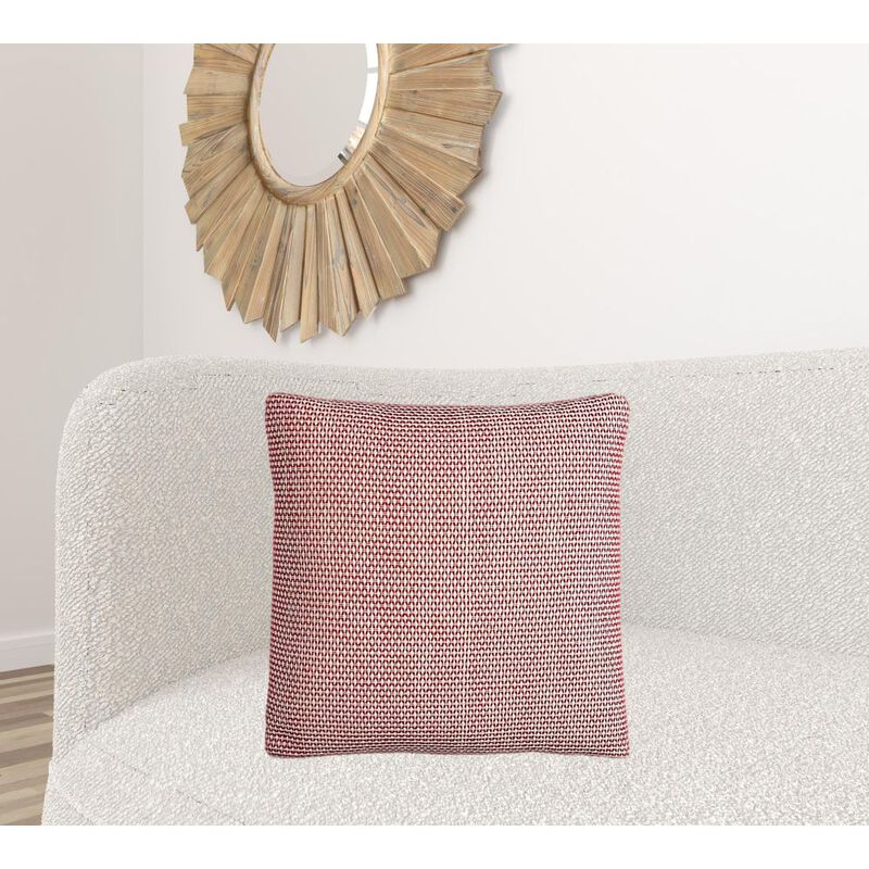 Hivvago Red Ivory Scaled Diamond Pattern Throw Pillow