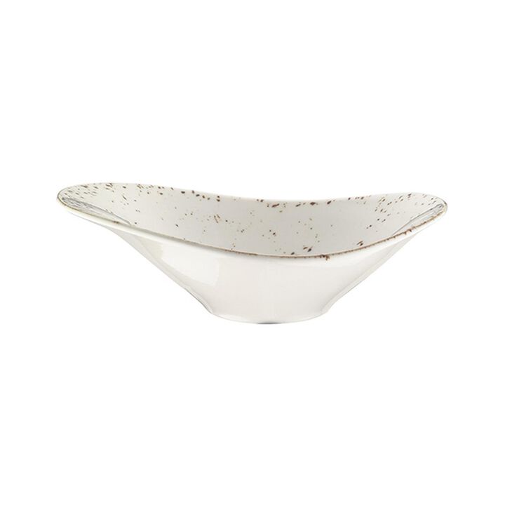 Grain 11" x 7.5" x h:3.5" 25 oz. Oval Decorated Porcelain Bowl