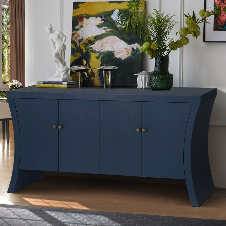 Merax Refined Industrial 4-Door Storage Cabinet Sideboard