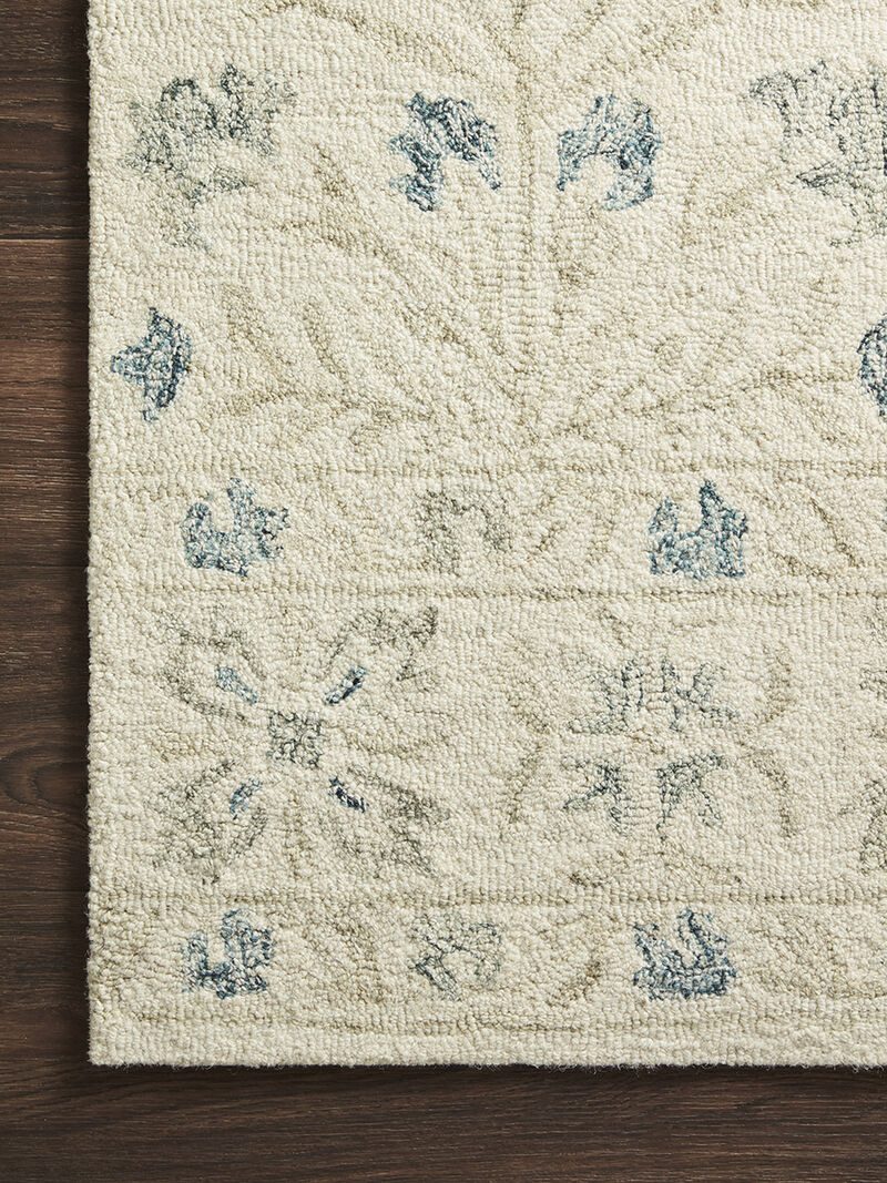 Norabel NOR02 Ivory/Grey 8'6" x 12' Rug