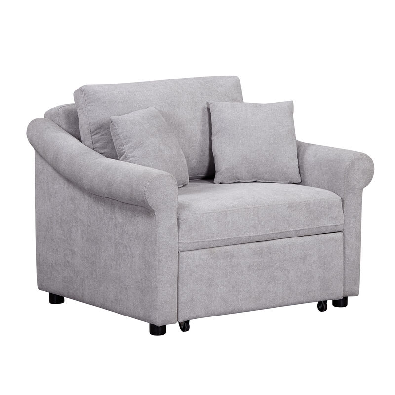 Merax Chenille Convertible Sleeper Sofa Chair