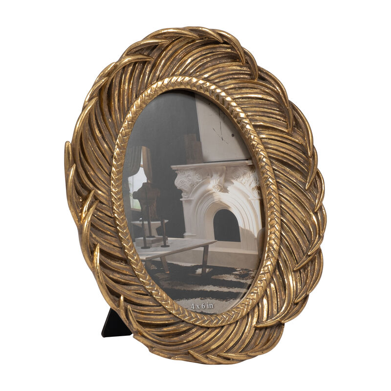 4x6 Feathers Around Photo Frame