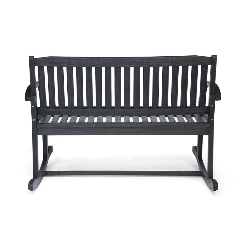 Merax Modern Nursery Rocking Loveseat Wooden Chair