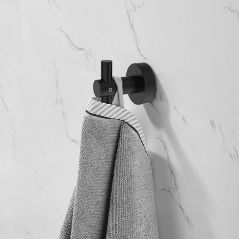 6-Piece Bathroom Hardware Set Thick Space Aluminum Towel Bar Set