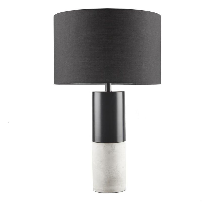 Belen Kox Table Lamp - Black Finish, Fabric Drum Shade, Belen Kox