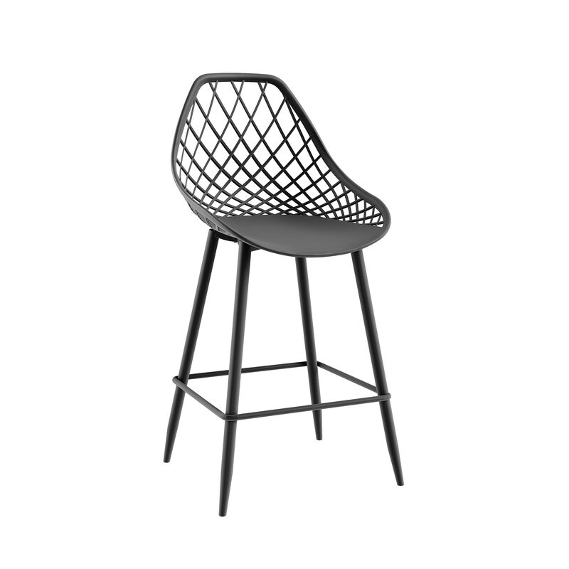 KURV® OUTDOOR & INDOOR HIGH-BACK COUNTER STOOL (Set of 2)