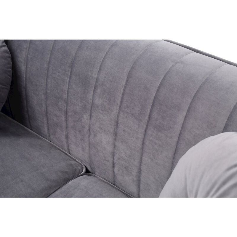 Glory Furniture Delray Sofa in Gray Color