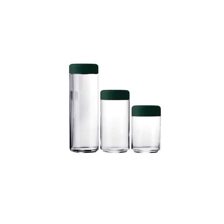 Atmosfera 3 Piece Food Container Urano in Materic Green