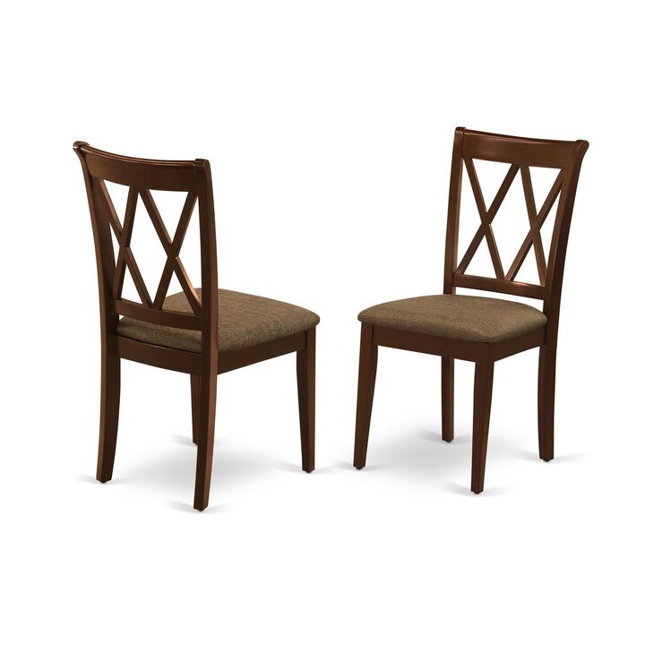 East West Furniture Dining Chair Mahogany, CLC-MAH-C