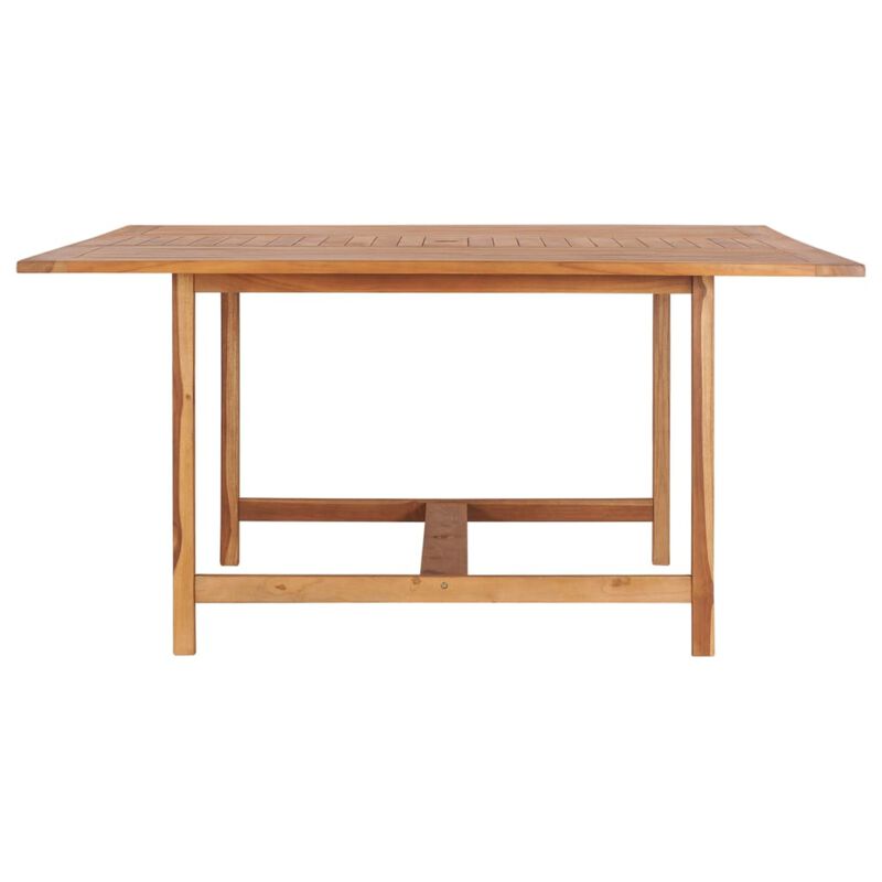 vidaXL Garden Table 59.1"x59.1"x29.9" Solid Teak Wood