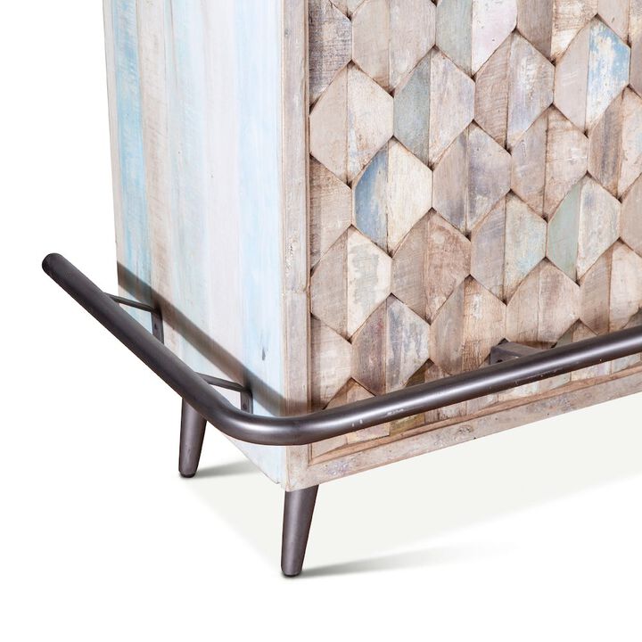World Interiors Cordoba Vintage Reclaimed Teak Bar