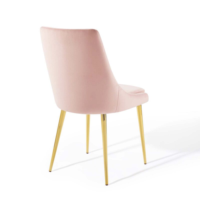 Viscount Modern Accent Performance Velvet Dining Chair-Benzara