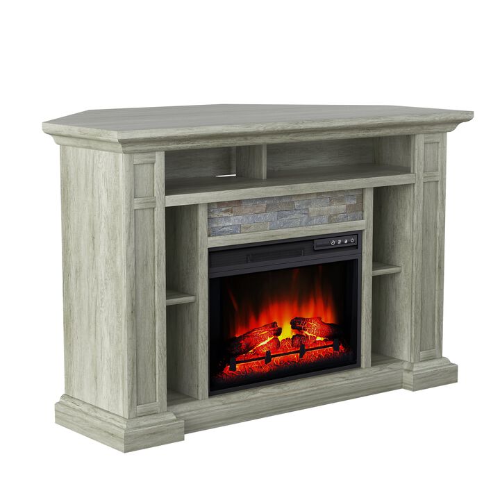 FESTIVO 50" Wide Corner Electric Fireplace TV Stand