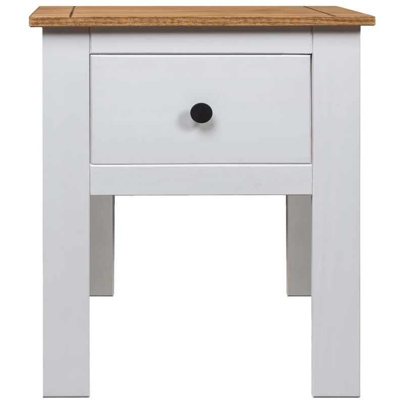 vidaXL Bedside Cabinet Gray 18.1"x15.7"x22.4" Pine Panama Range
