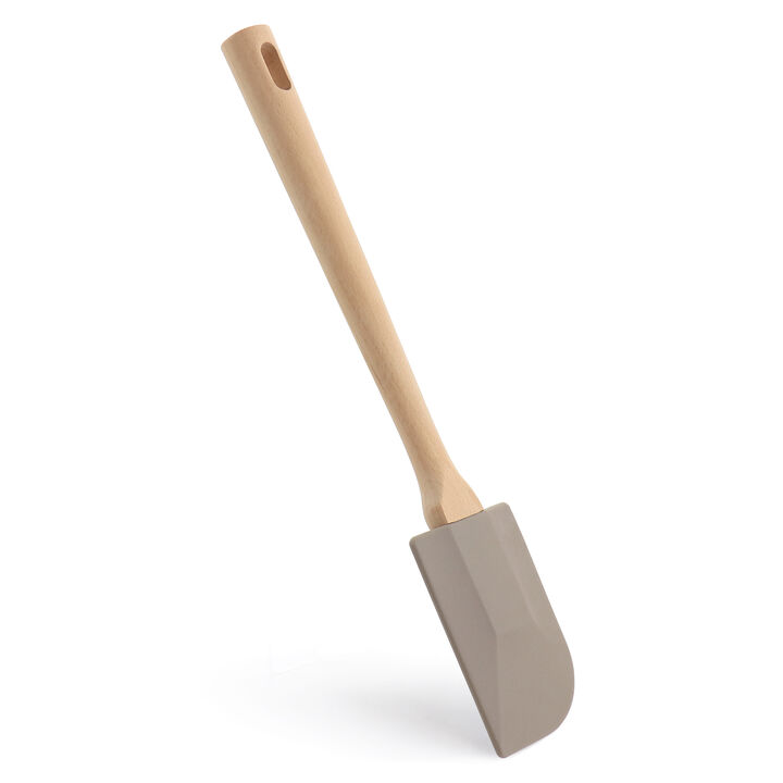 Martha Stewart Beech Wood Silicone Spatula in Gray