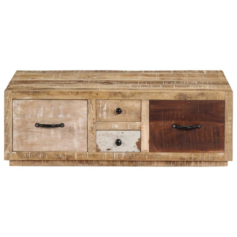 vidaXL Coffee Table 35.4"x23.6"x11.8" Solid Mango Wood