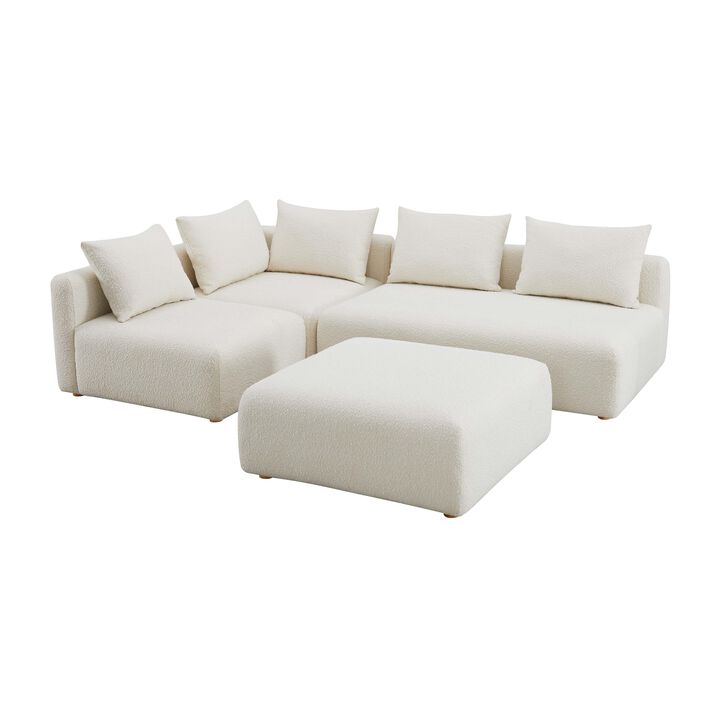 Hangover Cream 4-Piece Modular Chaise Sectional