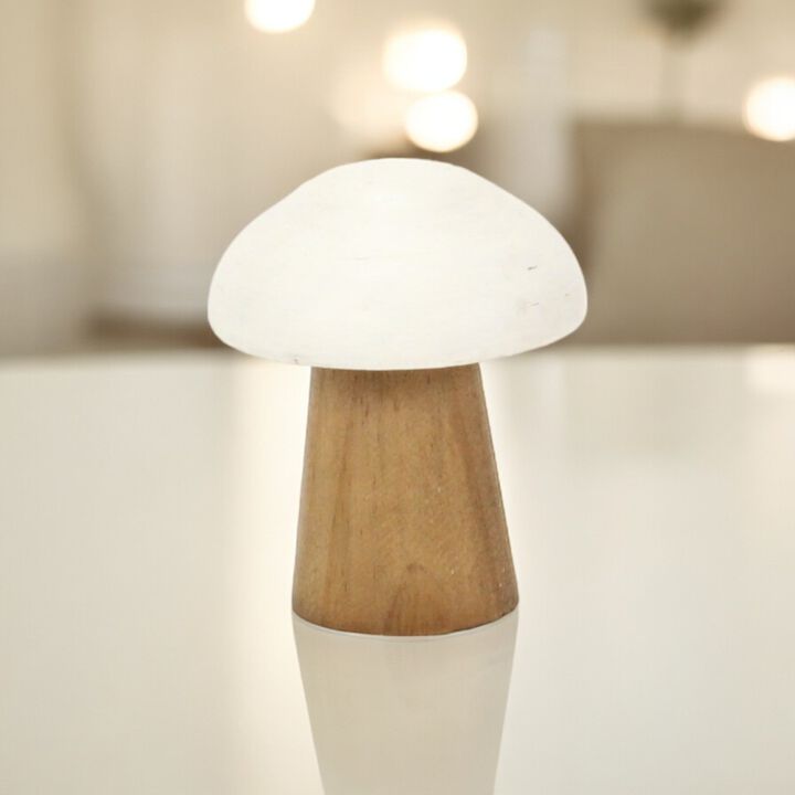 Hareton Forest Mushroom Table Decor - Brown & White
