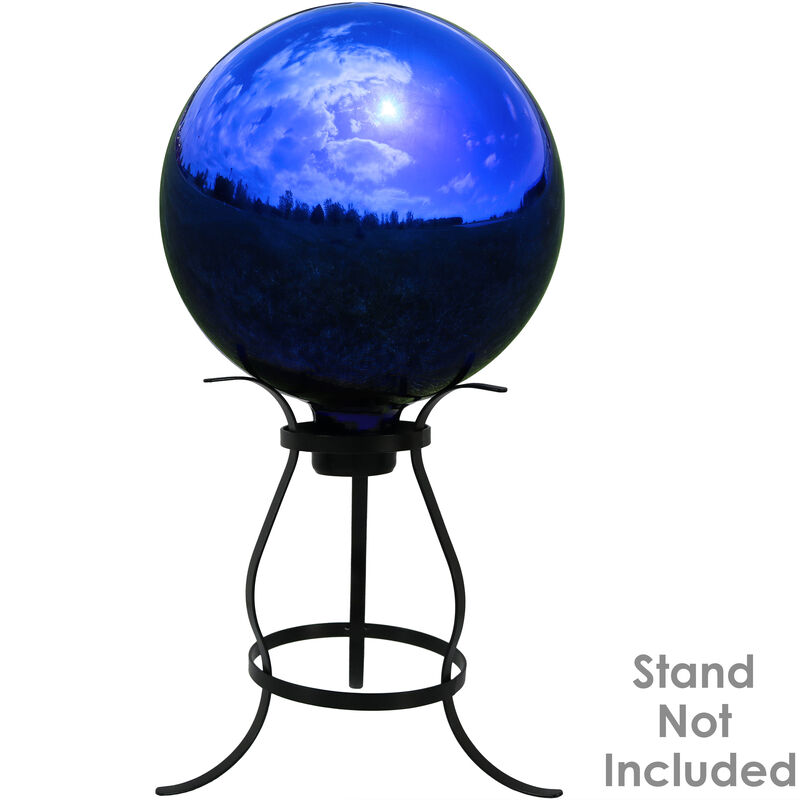 Sunnydaze Set of 2 10" Mirrored Stainless Steel Gazing Globe