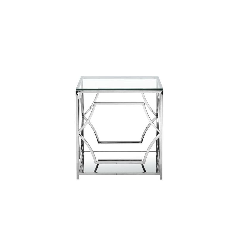 Bristol Side Table High Polish Steel