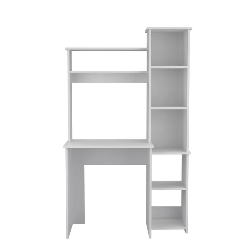 Versalles Writintg Desk, Two Superior Shelves, Bookshelf -Smokey Oak