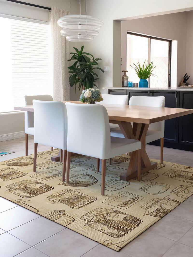 Kendall KE18 Parchment 3' x 5' Rug