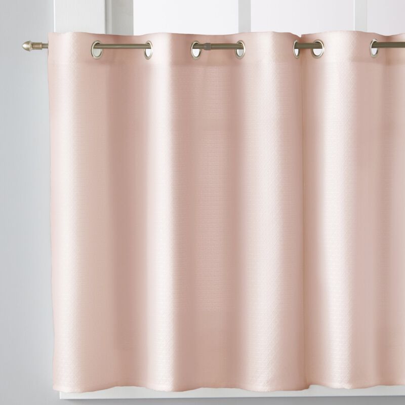 Saturday Knight Ltd Trio 3D Woven Triangle Window Tier - 2 Piece - 56x24", Blush
