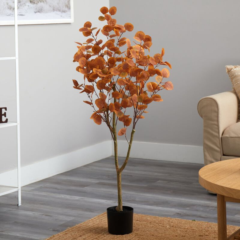 Hivvago 4 Feet Autumn Eucalyptus Artificial Tree