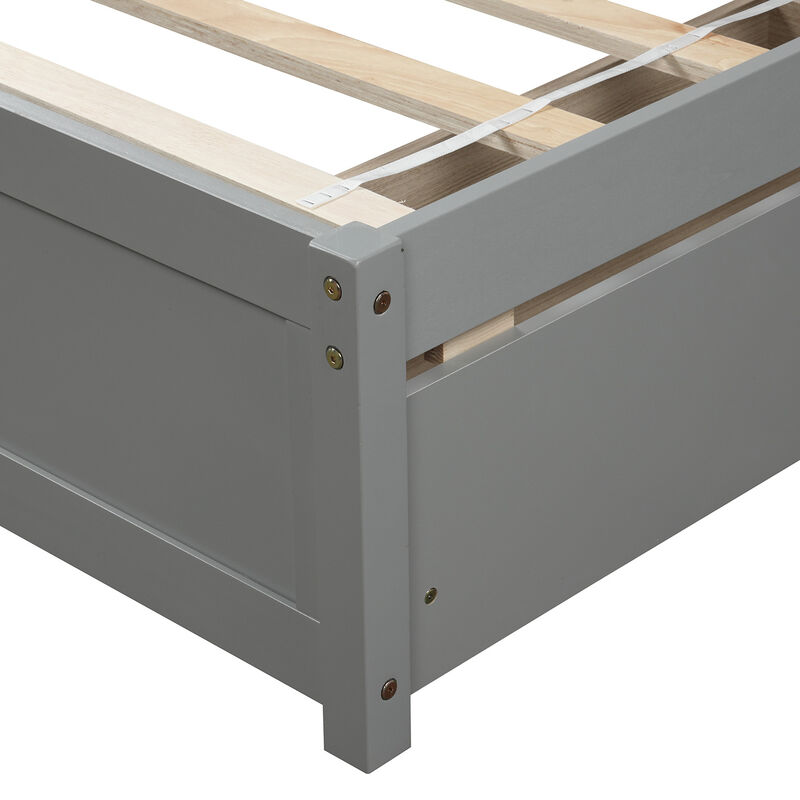 Merax Wood Bed Frame with Two Drawers