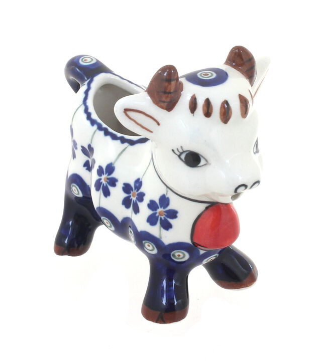 Blue Rose Polish Pottery Flowering Creamer