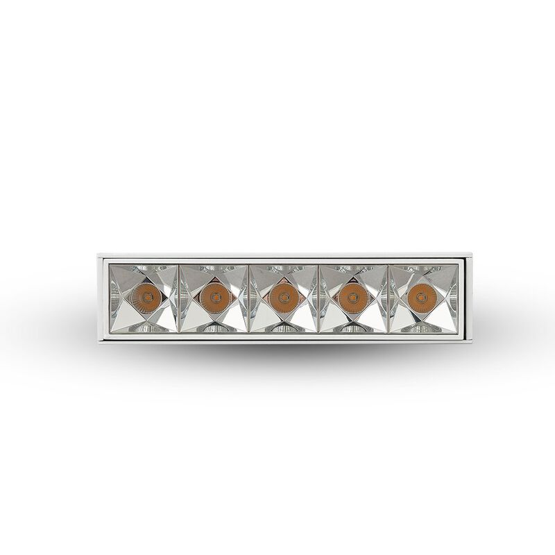 VONN Lighting 5 Lights LED Fixed Surface Mounted Downlight, Stock Item Beam Angle 34, White
