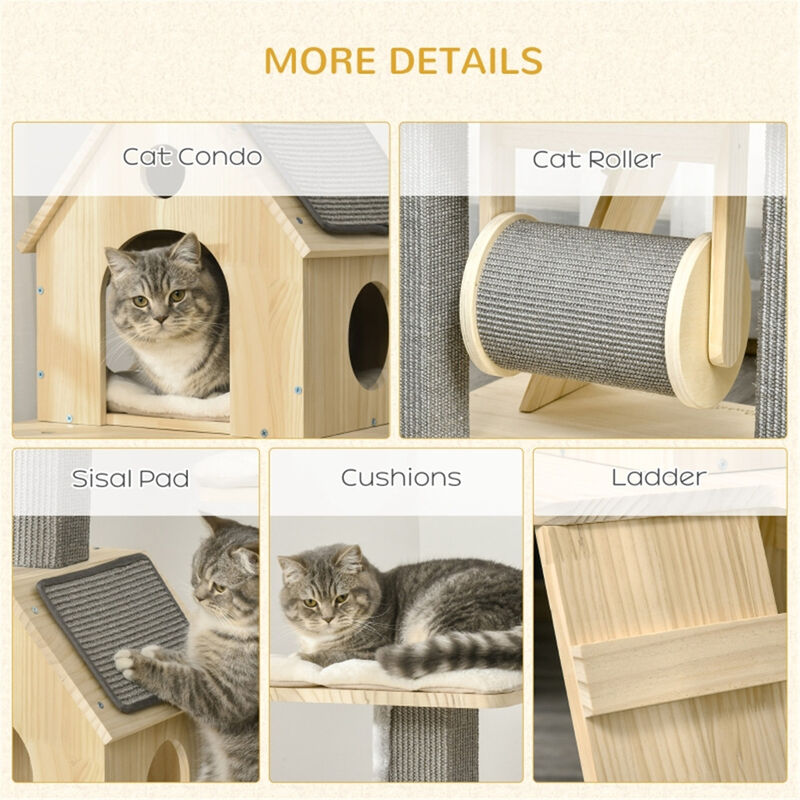 Multi-Level Cat Tree Tower with Scratching Posts & Cozy Perches for Indoor Cats