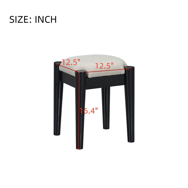 Merax Bohemian Style Makeup Vanity Stool Set