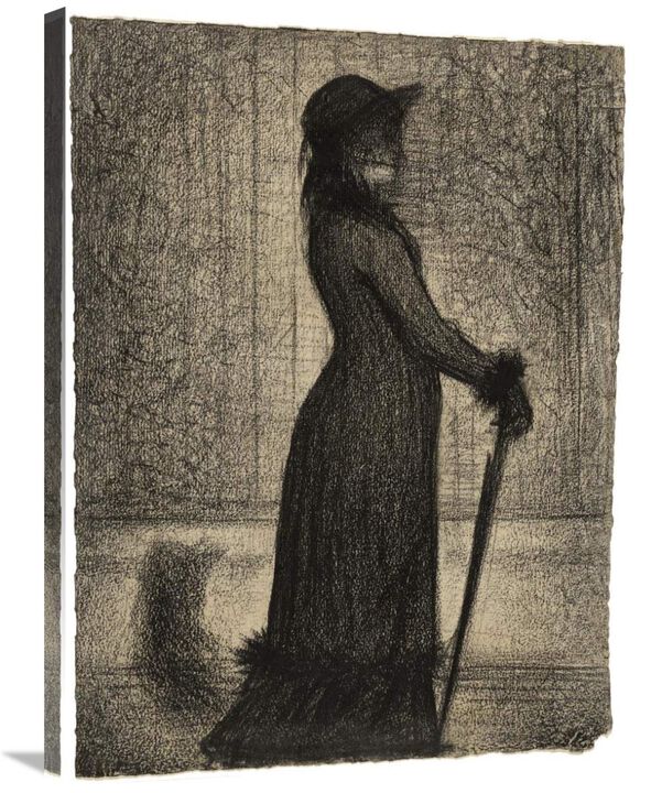 Une lgante (Woman Strolling)-Canvas Art-24x32
