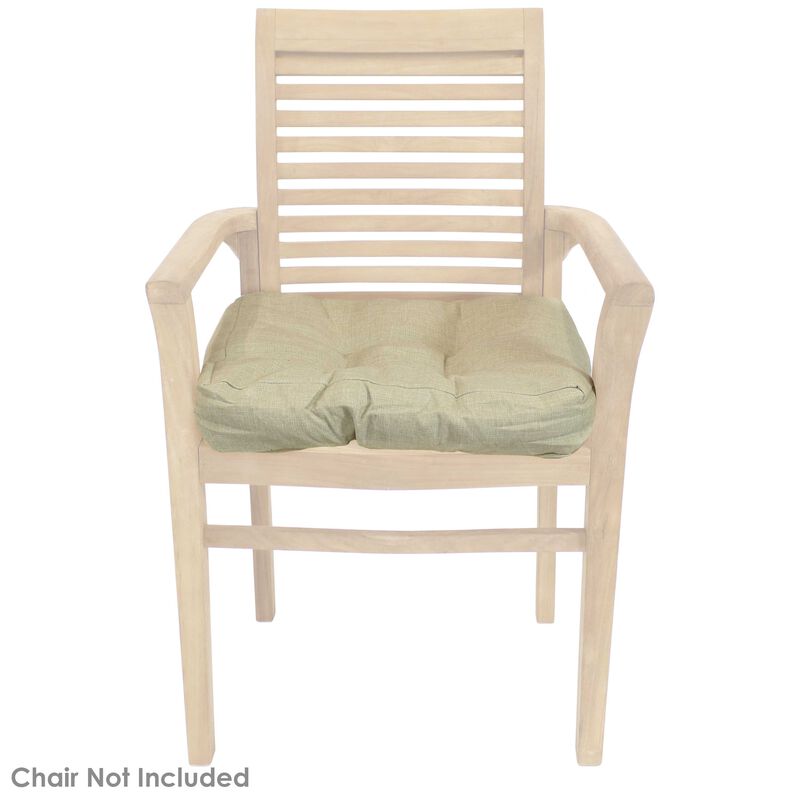 Sunnydaze Outdoor Square Olefin Tufted Seat Cushions - Set of 2