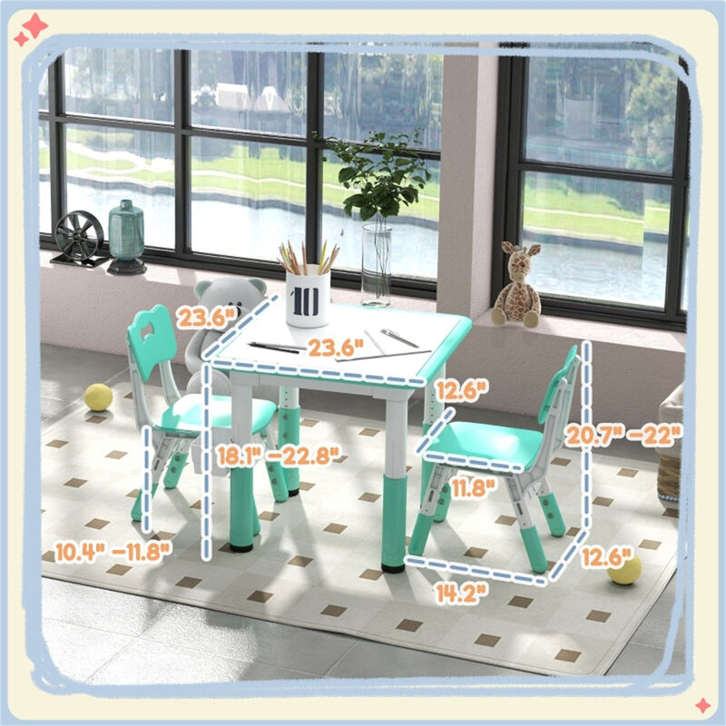 Table and Chair Set for Kids – Ideal for Bedrooms, Playrooms, and Studies
