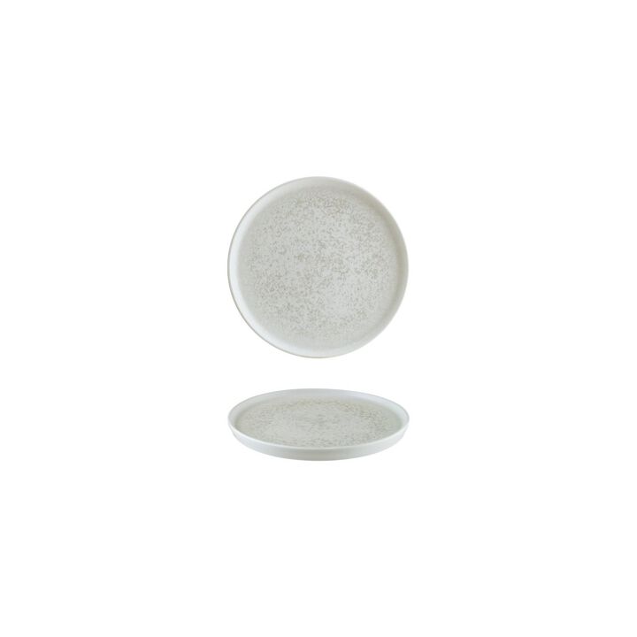 Luna dia.6.25" Round White Porcelain Plate (Set of 4)