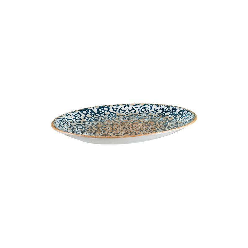 Alhambra 12.25" x 9.5" x h:1" Oval Decorated Porcelain Platter