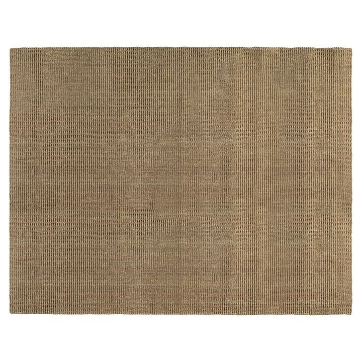 Quell 8 x 10 Handwoven Area Rug, Natural Brown Seagrass, Braided Design - Benzara