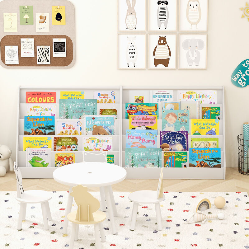 5-Tier Kids Bookshelf with Deep Compartments and Stable Baby Book Case