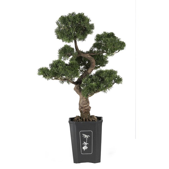 Hivvago Cedar Bonsai 36 Inches Silk Plant
